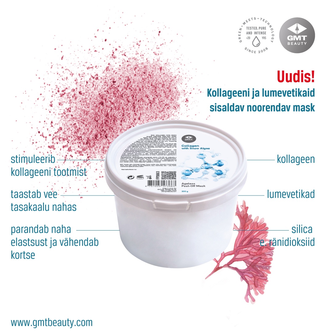 Kollageeni ja lumevetikaid sisaldav noorendav mask (COLLAGEN WITH SNOW ALGAE AGELESS PEEL-OFF MASK) - Image 2