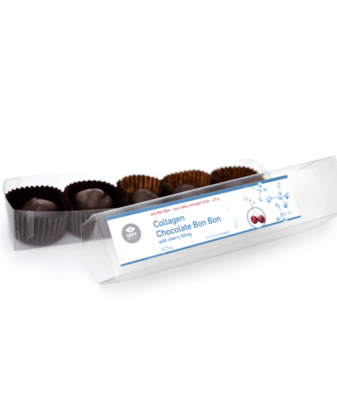 Šokolaadikommid kollageeni ja kirsitäidisega (COLLAGEN CHOCOLATE BON-BON WITH CHERRY FILLING)
